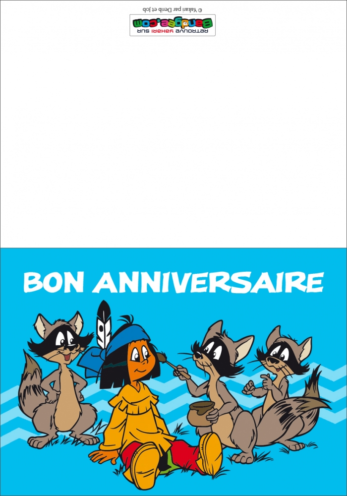 carte anniversaire yakari