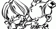 Coloriage Le Petit Spirou et Suzette