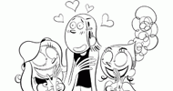 Coloriage Karine est amoureuse