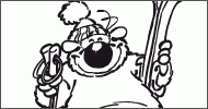 Coloriage Cubitus au ski