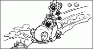 Coloriage Cubitus au ski