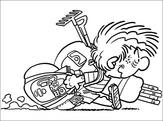 Coloriage Départ en vacances Bandgee depart vacances