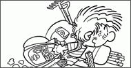 Coloriage Départ en vacances