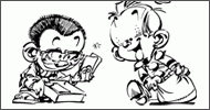 Coloriage Le Petit Spirou et Vertignasse