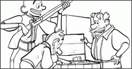 Coloriage Le roi et ses fils