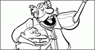 Coloriage Le Roi et Thibault, le serviteur