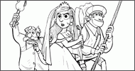 Coloriage Les Armes de maître Marcel