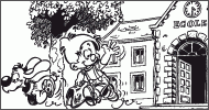 Coloriage L'école est finie