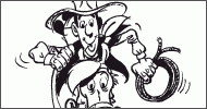Coloriage Lucky Luke et Jolly Jumper
