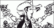 Coloriage Lucky Luke et Rantanplan