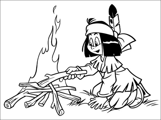 yakari fait feu