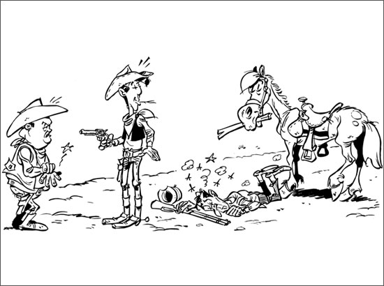 lucky luke jolly jumper et cowboys