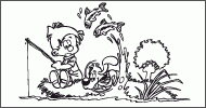 Coloriage Partie de pèche
