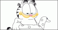 Coloriage Garfield à la mer