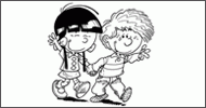 Coloriage Cédric et Chen