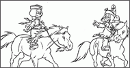 Coloriage Yakari et Arc-en-Ciel