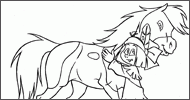 Coloriage Yakari et Petit-tonnerre