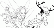 Coloriage Titania et Obéron