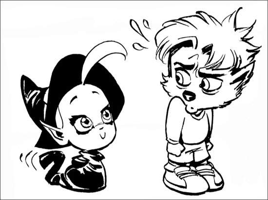 Coloriage Hazel et Lupus