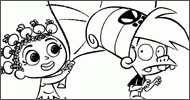 Coloriage Bigorneau et Oumy