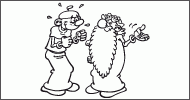 Coloriage Léonard et Basile