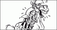 Coloriage Lucky Luke et Jolly Jumper