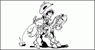 Coloriage Kid Lucky et Jolly Jumper