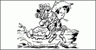 Coloriage Kid Lucky : Petit secret