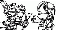Coloriage Le Petit Spirou et Suzette