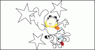 Coloriage Garfield et Odie