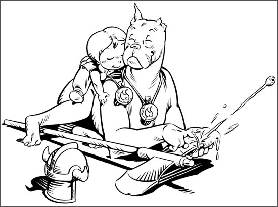 Coloriage Zarla et Hydromel