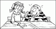 Coloriage L'Élève Ducobu et Léonie Gratin